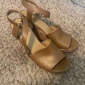 Franco Sarto tan wedge